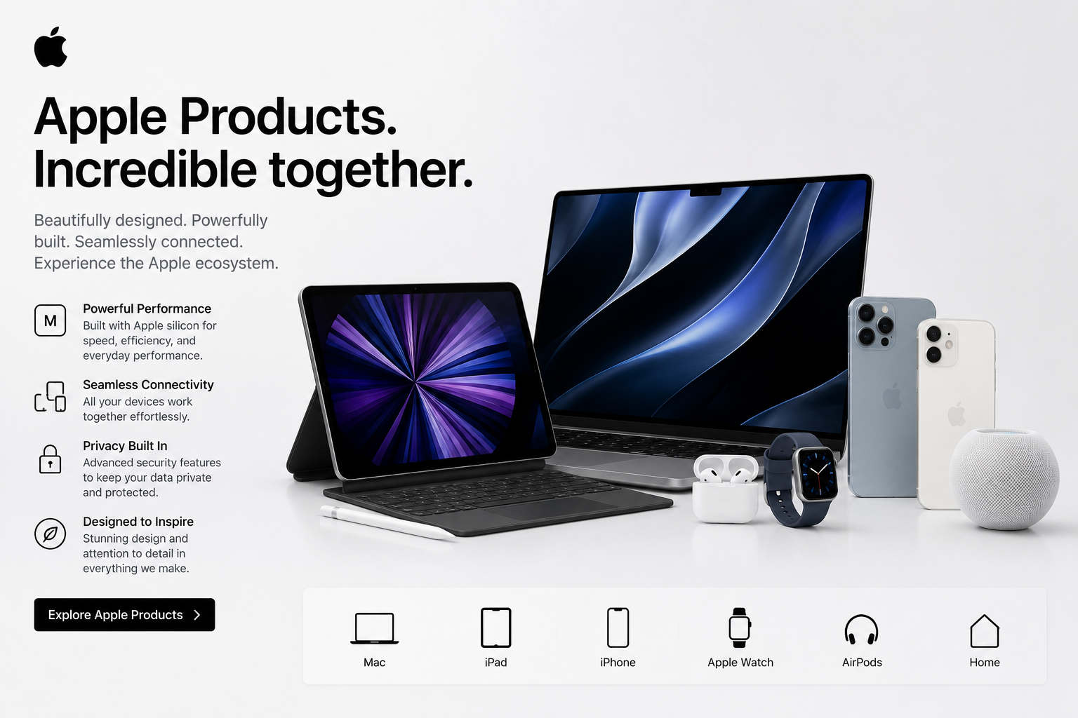 Front view of Apple Products server