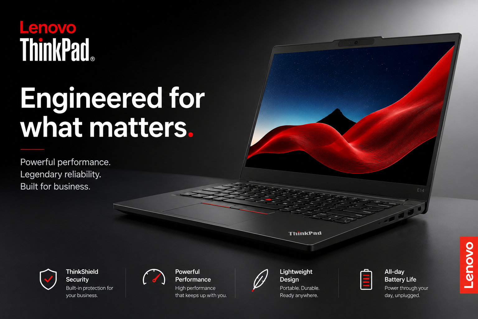 Front view of Lenovo Thinkpad server