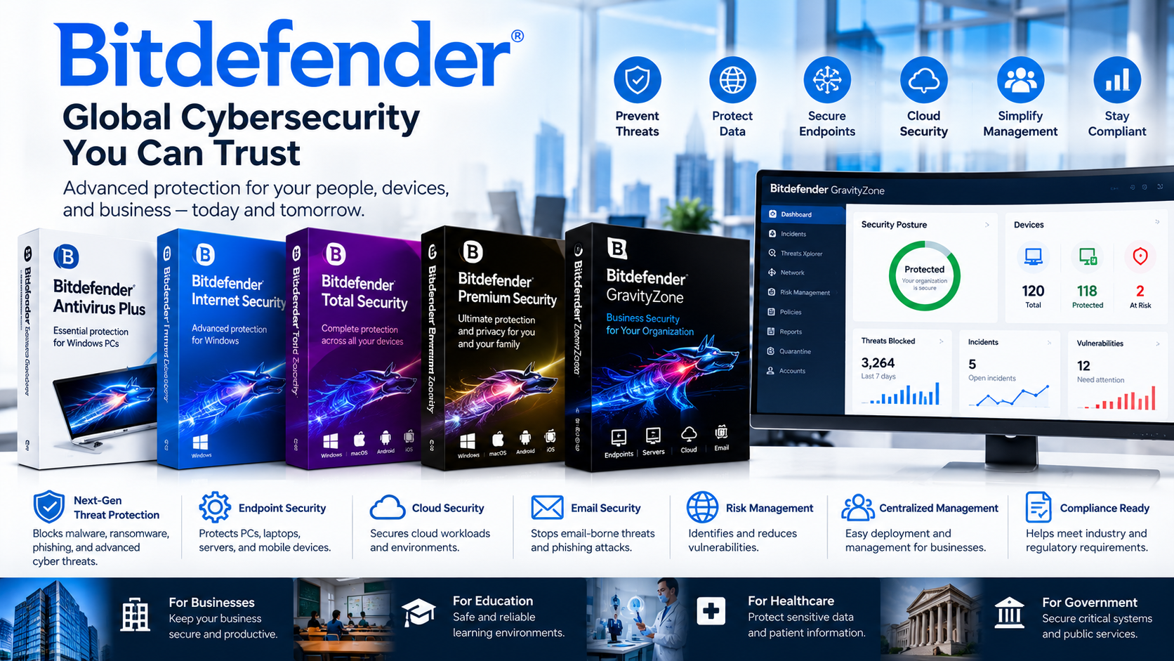 Front view of Bitdefender server